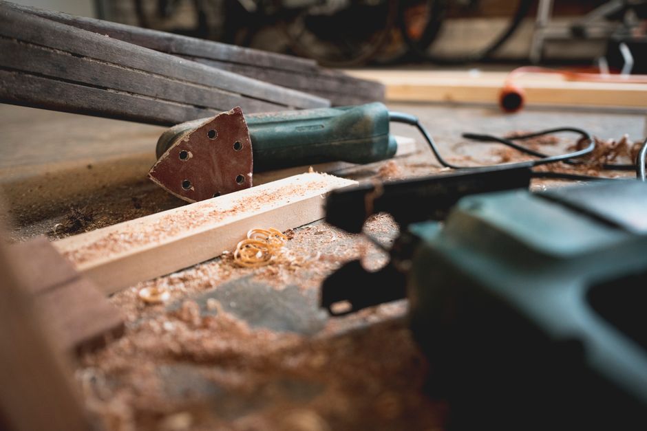 Woodworking tools close up